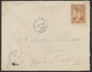 1899 Newfoundland Cover Greenspond to Open Hall via Bonavista Bay TPO