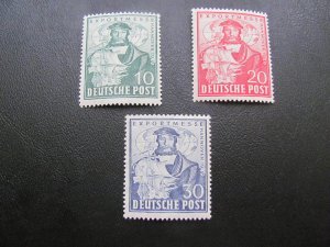 GERMANY 1949 MNH SC 664-6 EXPORT SET XF 14 EUROS (114)