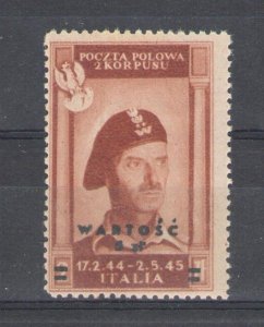 1946 POLISH BODY, Airmail No. 1 General Anders MNH/**