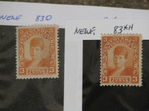 CANADA, NEWFOUNDLAND,SCOTT# 83, MINT LIGHT HINGE, 1 USED