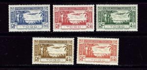 Togo C1-5 Hinged 1940 airmail set