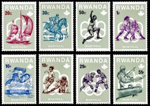 Rwanda 1976 Scott #731-737 Mint Never Hinged