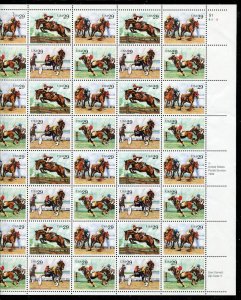 2756 - 2759 Sporting Horses Sheet of 40 29¢ Stamps MNH