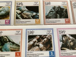 Kings of England State of Oman 2 mint never hinged stamps sheet R48863