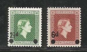 NEW ZEALAND  O107-O108  MNH,  QUEEN ELIZABETH II