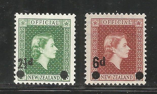 NEW ZEALAND  O107-O108  MNH,  QUEEN ELIZABETH II