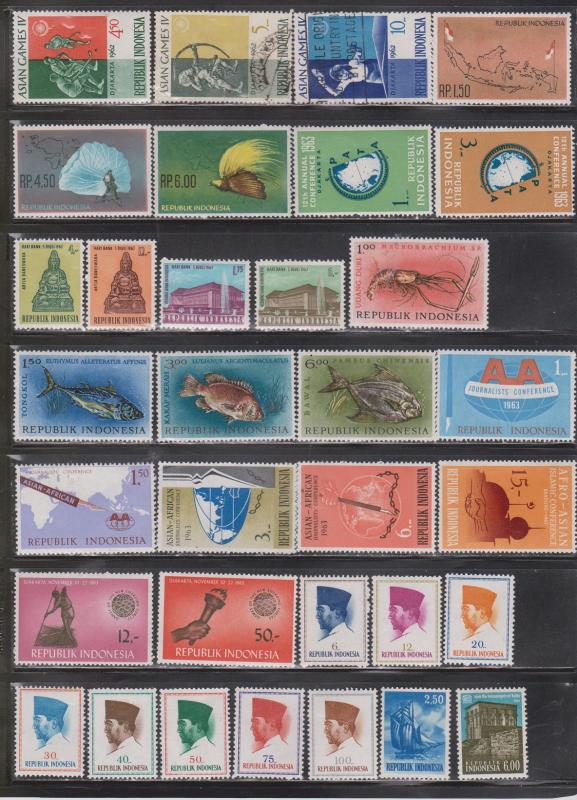 INDONESIA - Collection Of Mostly Mint Hinged  Issues - CV Over $100.00