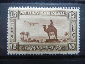 Sudan 1931 15m Airmail perf 14, SG 52 mint