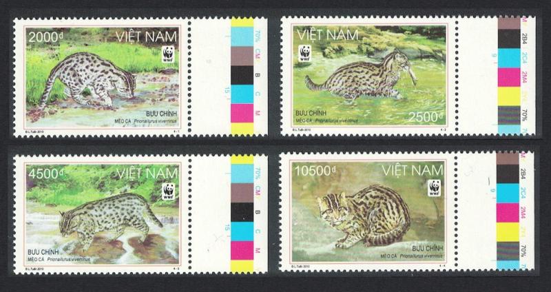 Vietnam WWF Fishing Cat 4v margins with Traffic Lights SC#3390-3393 MI#3553-3556