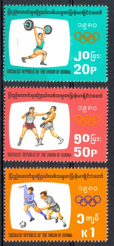 Burma Sc# 277-279 MNH 1980 Summer Olympics