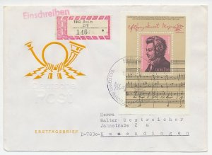 Registered cover / Postmark Germany / DDR 1981 Wolfgang Amadeus Mozart - Compose