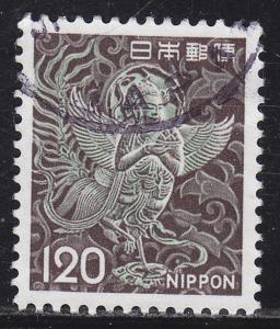 Japan 1079 Used 1972 Mythical Winged Woman, Chusonji