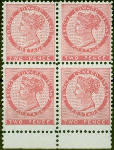 Prince Edward Island 1870 2d Rose-Pink SG28 V.F MNH Block of 4 