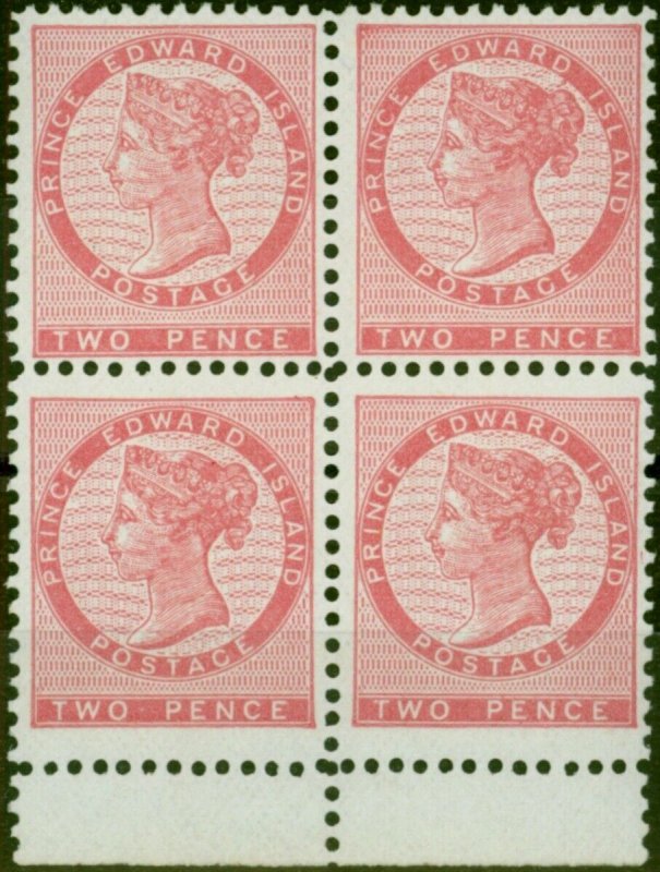 Prince Edward Island 1870 2d Rose-Pink SG28 V.F MNH Block of 4 