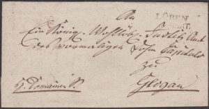 POLAND c1830 cover : folded wrapper ex LUBEN ...............................P846 