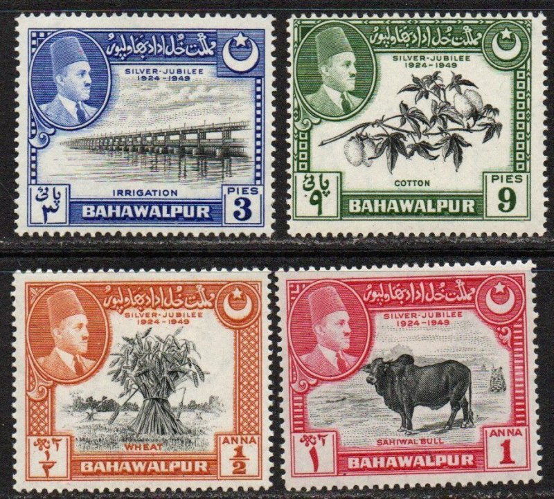 Pakistan - Bahawalpur Sc #22-25 Mint Hinged