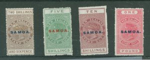 Samoa (Western Samoa) #121/123-125 Unused Single