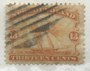 Newfoundland QV 1865 13 cents used 