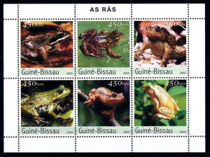 [96631] Guinea Bissau 2003 Amphibians Frogs Sheet MNH