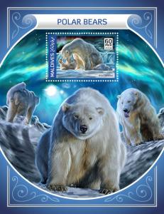 Z08 MLD18213b MALDIVES 2018 Polar bear MNH ** Postfrisch