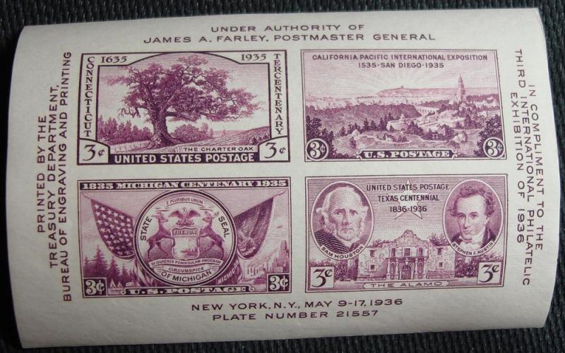 US #778 MNH Sheet of 4, TIPEX, SCV $1.75 L12