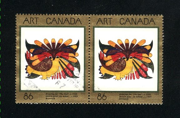 Canada #1466    pair    used VF 1993  PD