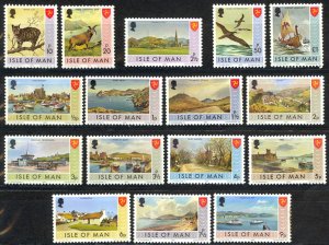 Isle of Man Sc# 12-27 MNH 1973 Definitives