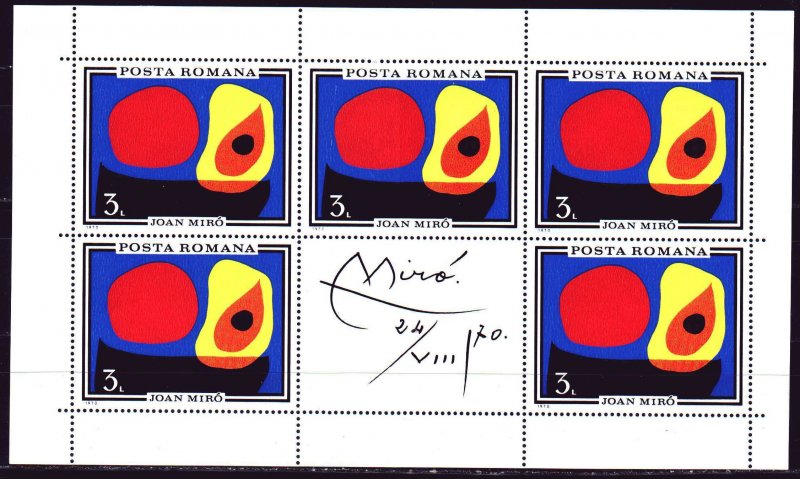 Romania. 1970. ml2904. Miro painting,. MNH.