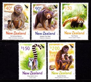 New Zealand 2004 Zoo Animals Mint MNH Set SC 1910-1914