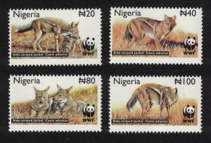 Nigeria WWF Side-striped Jackal 4v SG#809-812 MI#762-765 SC#759-762