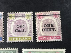 MALAYA/PERAK # 62-68 -MINT/HINGED-COMPLETE SET--------1900