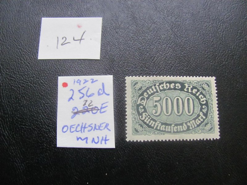 Germany 1922 MNH SIGNED OECHSNER MI. 256d XF 32 EUROS (124)