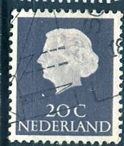 Netherlands; 1953: Sc. # 347: Used Single Stamp