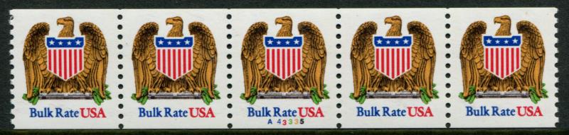 2602 US (10c) Eagle & Shield coil, MNH PNC5 #A43335