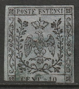 Italy Modena 1859 Sc PR4 newspaper tax used trimmed