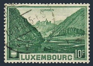 Luxembourg 199, used. Michel 283. Castle from Our Valley, 1935.