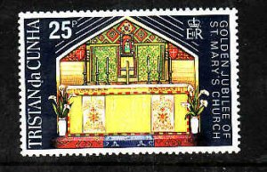 Tristan da Cunha-Sc#180- id4-Unused NH set-St Mary's Church altar-1973-