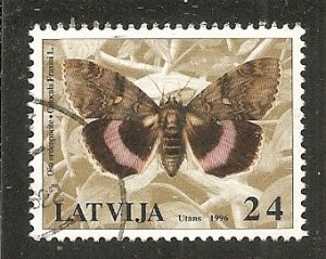 Latvia    Scott   424   Butterfly     Used