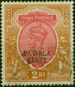 Patiala 1926 2R Carmine & Yellow-Brown SG59 Fine Used