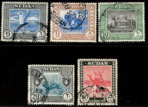 SOUTH SUDAN Sc#110-114 SG#135-139 1951 Defins Top Values Used