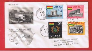 Ghana #17-20  VF used 1st Day of Issue   1st Anniversary   Free S/H