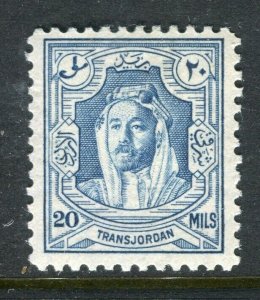 TRANS JORDAN; 1930s early Emir issue Mint hinged 20m. value