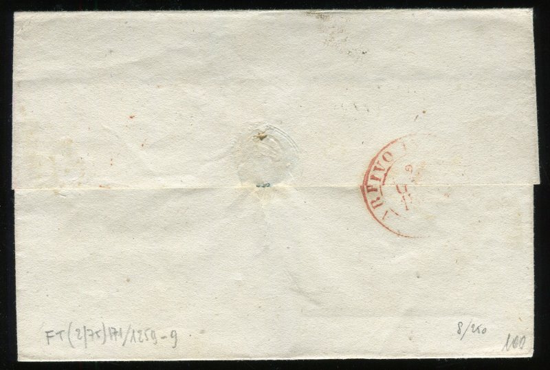 Italy  Naples 1861 Cover from Foggia to Napoli - Svolazzo Type 16 LOT 246