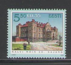 Estonia Sc 603 2008 Kalvi Hall stamp mint NH