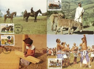 Transkei - 1984 Xhosa Culture Maxi Card Set SG 138-155