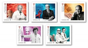 DIE CUT = MEDICAL GROUNDBREAKERS = Complete set of 5 stamps Canada 2020 MNH