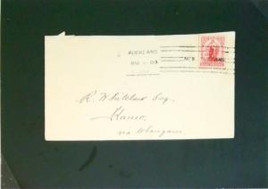 New Zealand 1908 1p Cover to Kamo (I) - Z2655