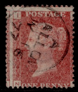 GB QV SG43, 1d rose-red PLATE 199, FINE USED. CDS NI 