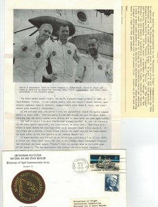 Aviation Milestones #13 USA SPACE Anniv APOLLO 9 MCDIVITT MISSION + Inserts