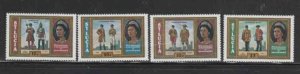 ST. LUCIA #438-441 1978 DRESS UNIFORMS MINT VF NH O.G bb